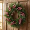 100PCS Realistics Mini Artificial Berry Decor Frosted Red Artificial Holly Berries Glass Bead Fake Berry Wedding