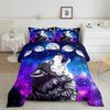Butterfly Dream Catcher Comforter Set for Kids Teens Girls, Mandala Feather Bedding Down Comforter Twin Size, Bohemian Duvet Insert, Galaxy