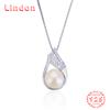 Линдон Стерлингового Серебра 925 Классическое Женское Ожерелье Кулон Циркон Модный Подарок