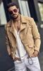 Leather Bomber Casual Stylish Men Jacket Brown Suede Handmade Genuine Lambskin