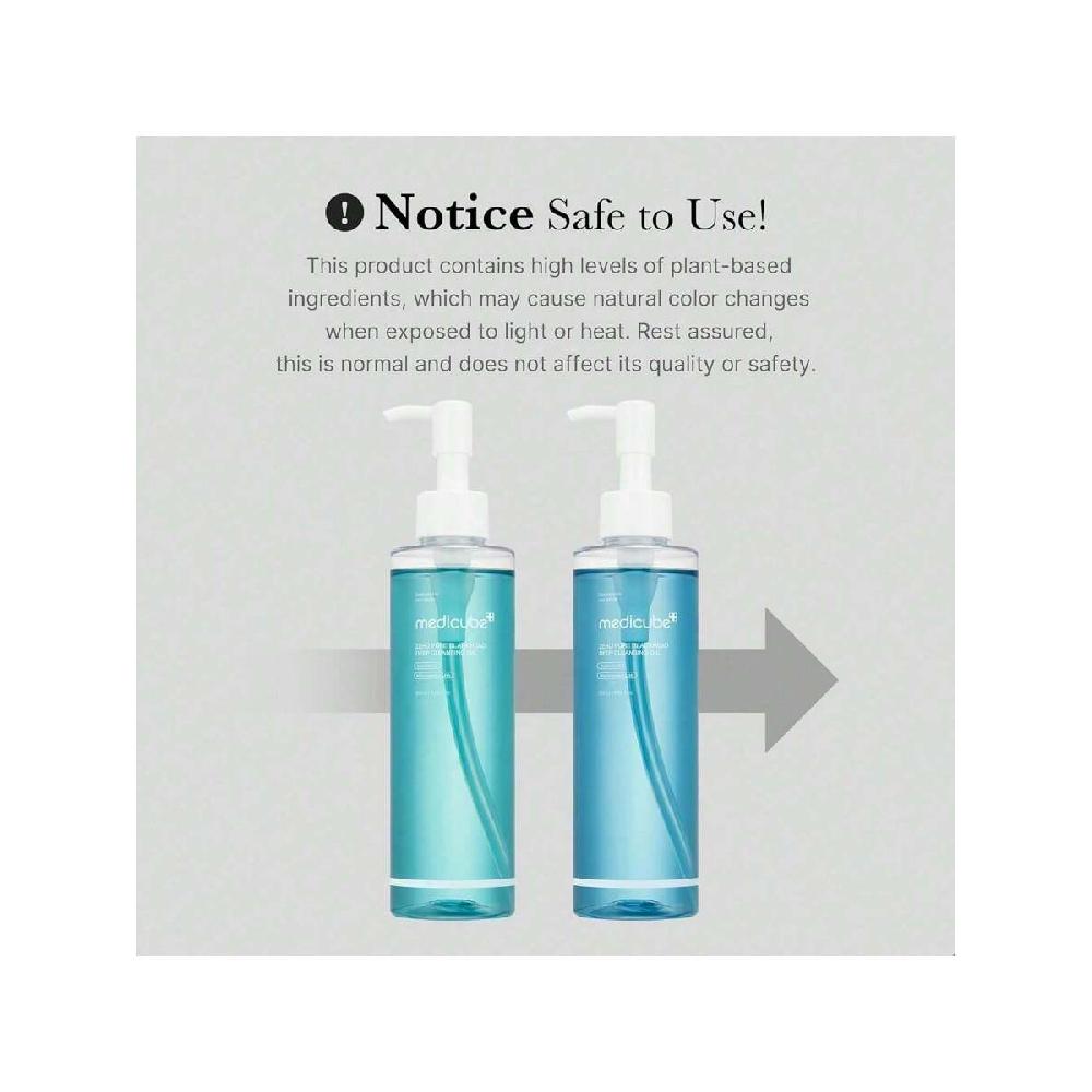 Medicube Zero Pore Blackhead Deep Cleansing Oil 205ml Makeup Remover For All Skin Types, Daily Moisture Facial Cleanser, Low-Irritation