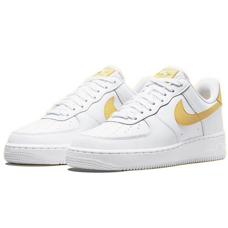 Nike Кроссовки женские Air Force 1 07 Saturn Gold белые 315115-170