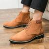 Модные ковбойские сапоги Замшевые туфли Мужская повседневная обувь Челси Мотоциклетные ботинки Мужские формальные ботинки Ботинки Botas Masculinas