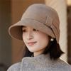 Bucket Hat Autumn and Winter Fashion Basin Hat Middle-aged and Elderly Mother Temperament Knitted Hat