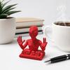 Настольное украшение 3D-печати, забавная красная инопланетная скульптура с мотивирующими цитатами для рабочего стола офисных работников, игрушка для снятия стресса, подарки для коллег