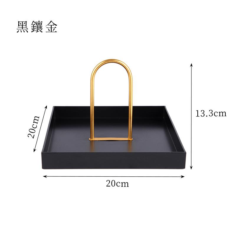 Простой и современный скандинавский круглый ручной поднос, гостиная, прихожая, мелкие предметы, настольная тарелка для хранения, поднос
