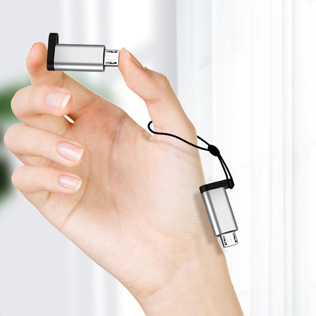 Адаптер-конвертер USB C Female to USB Male с шнурком, поддержка зарядки и синхронизации данных для портативного телефона