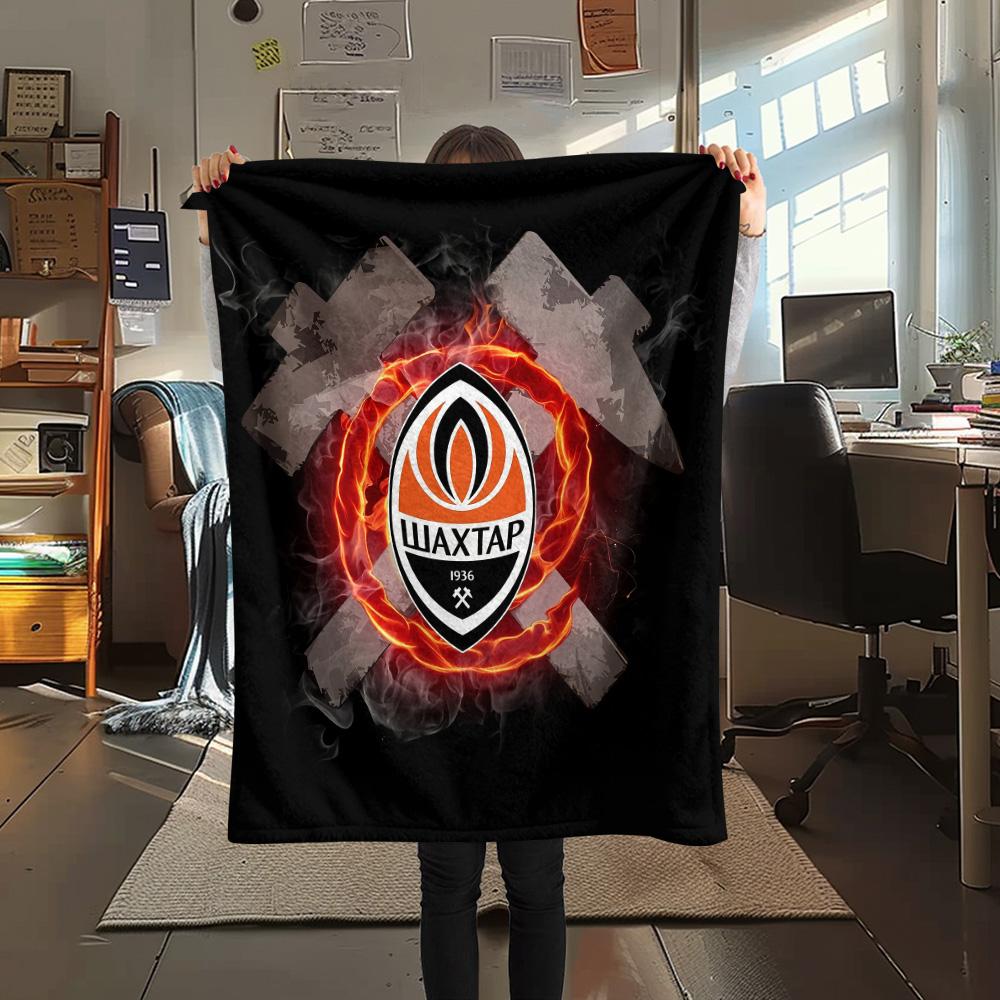 ФК Шахтер Донецк  Плед из фланели с принтом, Высокое качество, Удобный для всех сезонов, Домашний декор, Тепло и комфорт