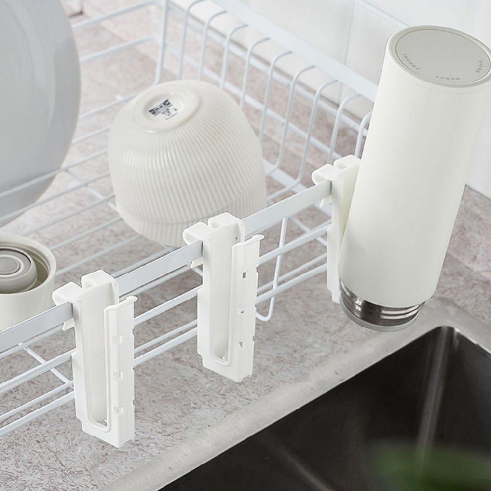 2Pcs Nail-free Upside-down Draining Cup Wall-mounted Cup Storage Hook New Storage Rack