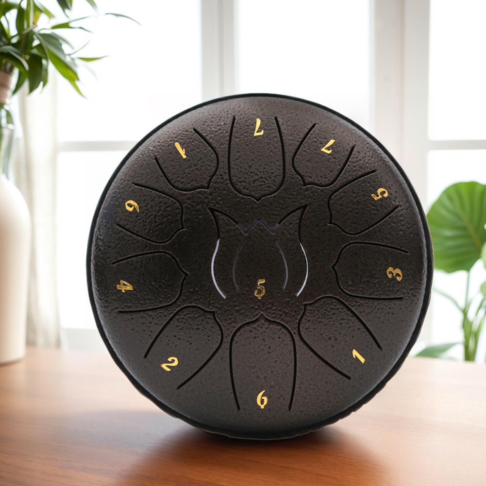 6-дюймовый 11-нотный барабан Handpan с сумкой для барабана, музыкальная книга, молоточки для барабана Hand Pan Drum для развлечений, медитации, йоги, дзен-подарки