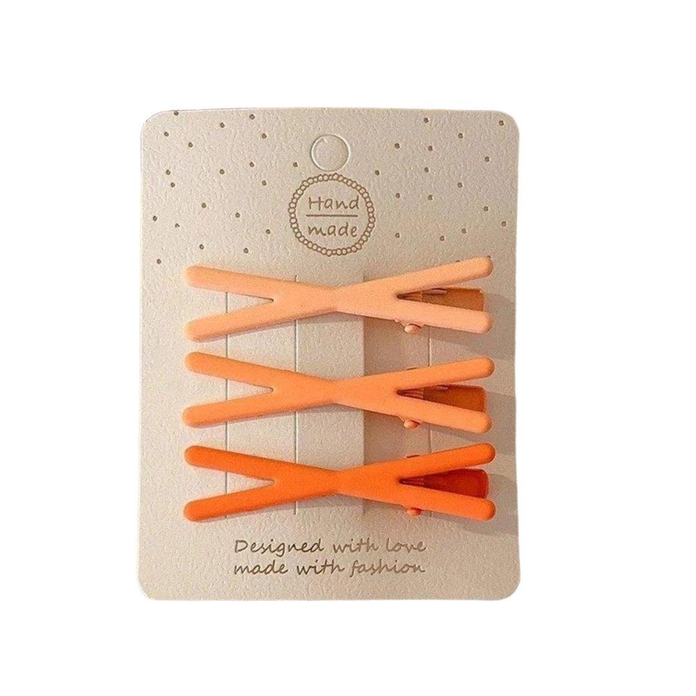 3Pc/Set Geometry Hairpins Gradient Color Bang Clip Sweet Hair Accessories Hair Styling