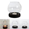 1шт прозрачный ветрозащитный подсвечник для чайных свечей украшение стола стеклянные подсвечники круглые