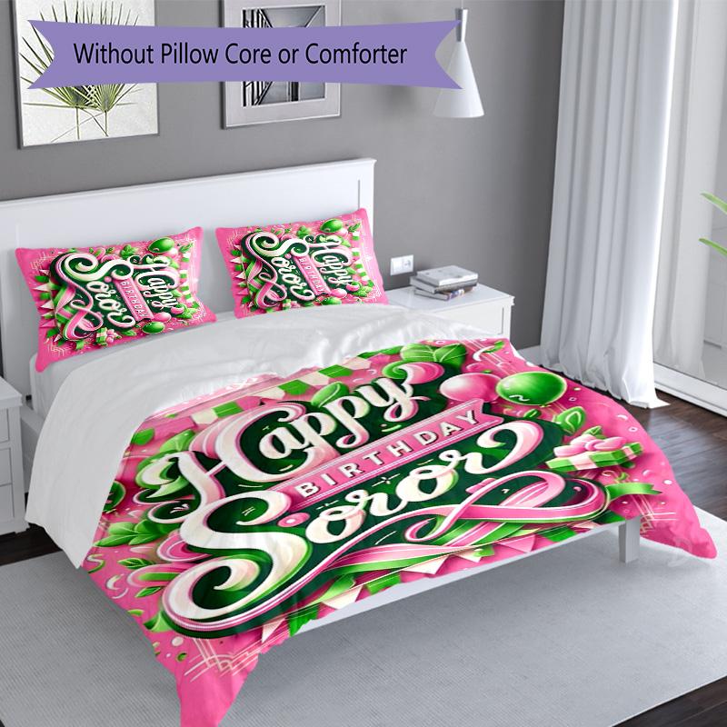 3pcs AKA Logo5 pattern bedding set duvet cover set includes duvet cover &pillowcases, perfect all season bedroom decoration & gift
