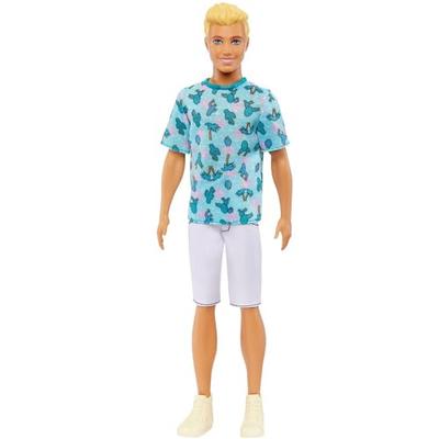 Barbie Кен Fashionista Сине-розовая футболка / Как видно в фильме "Барби"! [Кукла для переодевания] [Возраст 3 года и старше] HJT10
