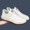 High Quality Men's Leather Versatile Casual Leather Shoes Outdoor Classic White Lace Up Comfortable Sports Non Slip Board Shoes