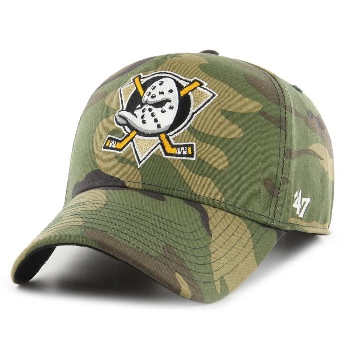 Casquette Ajustable - 47 Brand - GROVE Anaheim Ducks - 100% Coton - Wood Camo - Taille Ajustable