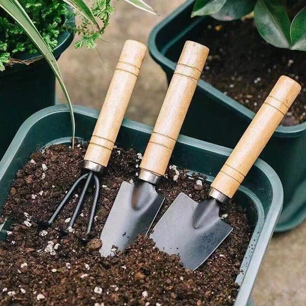 3PCS Mini Shovel Garden Tools Garden Iron Shovel Indoor Flower Potting, Soil Loosening, Flower and Vegetable Planting Tools
