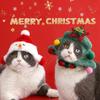Cat Hat Cat Costume Cute Christmas Tree Hat Snowman Hat for Small/medium Cats/dog Warm Plush Hat Christmas Gift for Pet