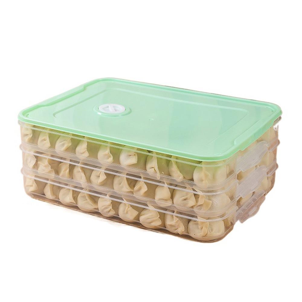 Transparent Dumpling Box Multi-Layer Food Freezer Storage Box Food Egg Frozen Box Refrigerator
