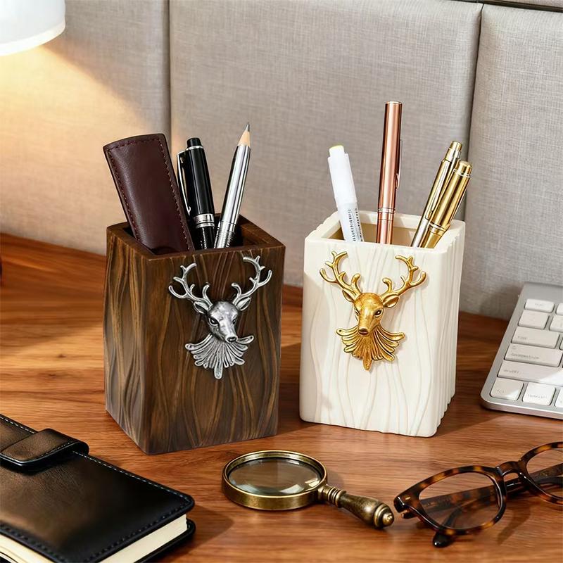 Miniso Creative Deer Head Style Pen Holder Home Storage Ornament Office Desktop Decoration Ornament Souvenir Gift