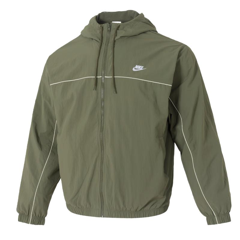 Nike Логотип Ветровка с капюшоном Тканая куртка с длинным рукавом Мужские куртки HJ2013-222