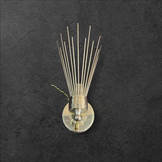 1-Light Mid-Century Brass Golden Sputnik Wall Light Modern Home Decor for Living Room Kitchen