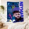 Neymar Jr Soccer Artwork Aesthetic Tapestry Rustic Farmhouse Suitable For Dorm Wall Reading Corner Balcony Indoor Boho Decor Gift For New Home