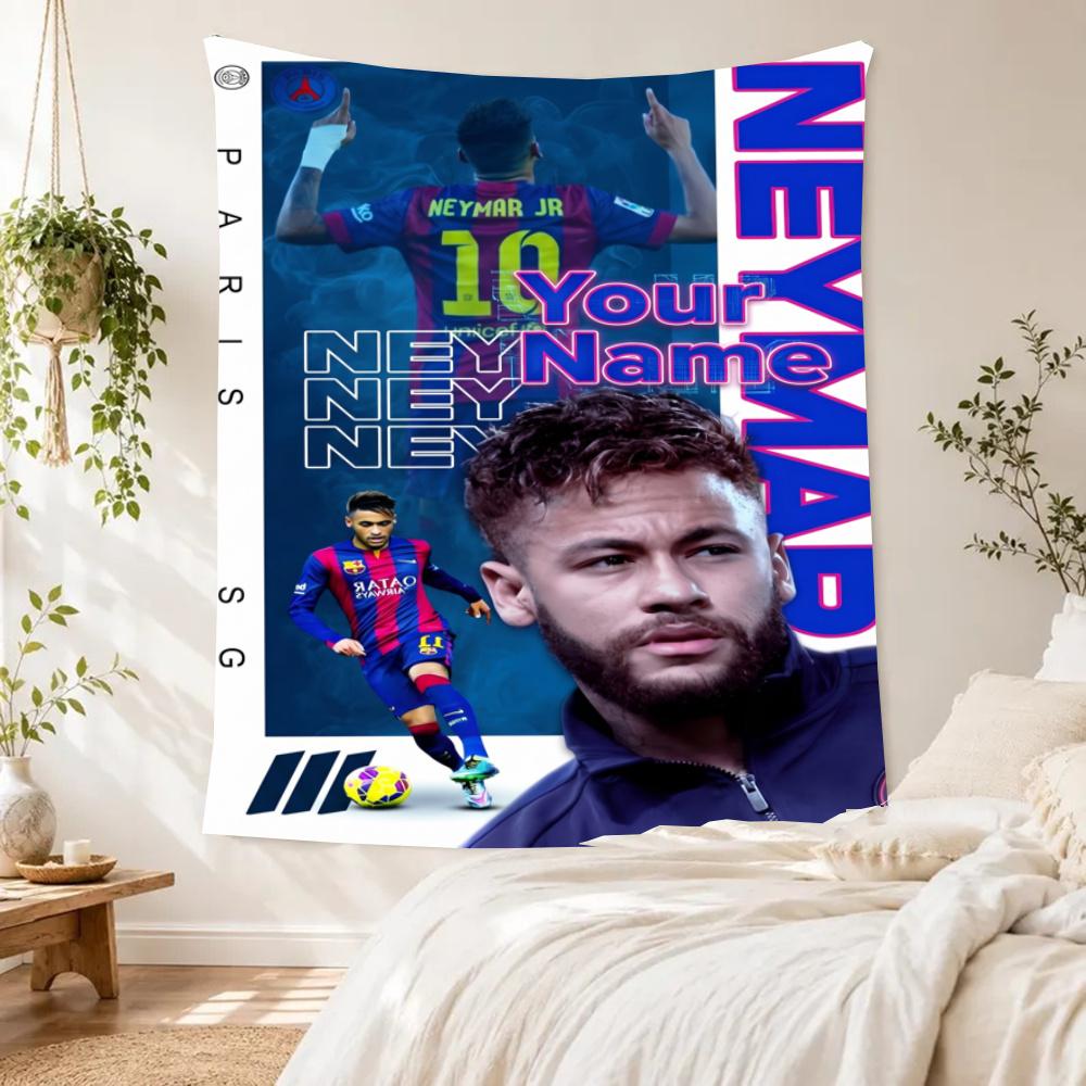 Neymar Jr Soccer Artwork Aesthetic Tapestry Rustic Farmhouse Suitable For Dorm Wall Reading Corner Balcony Indoor Boho Decor Gift For New Home