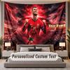 Custom Name Text Tapestry Cristiano Ronaldo Personalized Polyester Wall Tapestry For Bedroom And Room