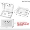 Socket Protective Cover Light Switch Cover Socket Waterproof Box Home Bath Self-adhesive Room Toilet 86 /118Type Splash ProofBox