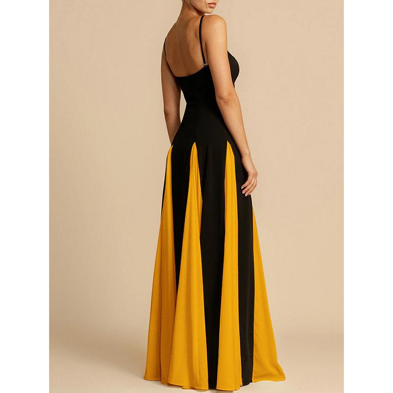 Элегантная мода модный ночной клуб с открытыми плечами сшитый большой юбкой слинг платье женские вечерние платья