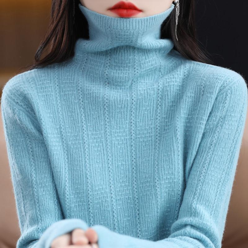 Женский кашемировый свитер Qinghe cashmere 30% кашемир 70% шерсть Женский осенне-зимний кашемировый свитер мягкий и теплый