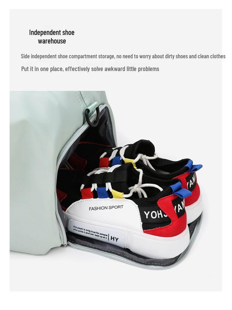 Женская спортивная сумка большой вместимости с отделением для влажных/сухих вещей - Идеально подходит для коротких поездок и повседневных занятий спортом