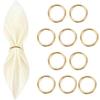 10Pcs Gold Metal Napkin Ring Minimalist Style Napkin Holder Glossy Serviette Buckles  Weddings