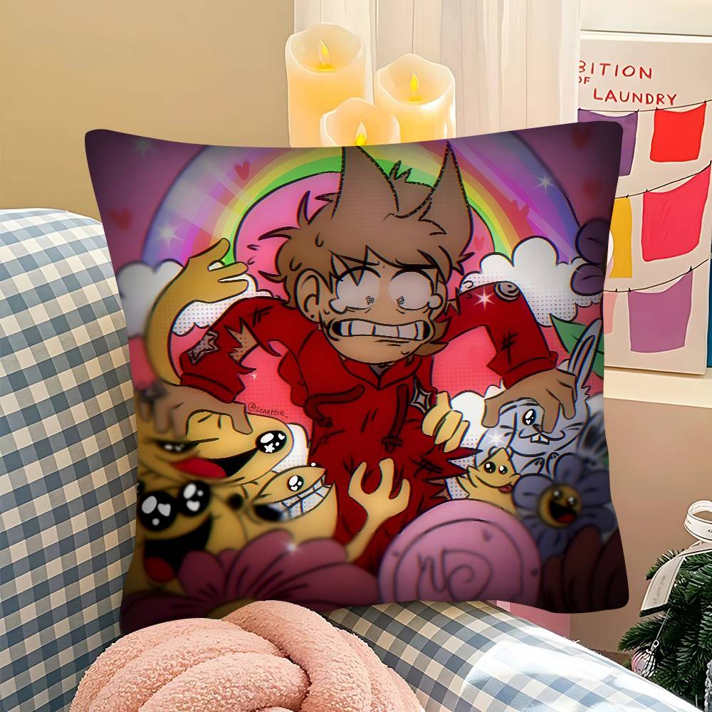 ПК Мультяшная Милая EEddsworlds Наволочка Модная Квадратная Наволочка Спальня Диван Комната Инстаграм Декор Отдых