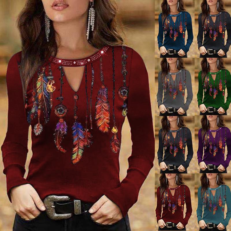 Retro European & American Women's Irregular Loose Long-Sleeve Tops - 2021 Autumn Collection