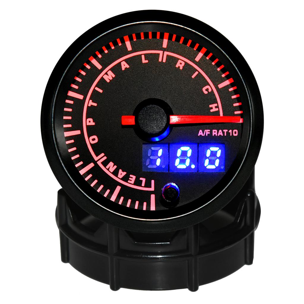 Автомобильный датчик 52 мм, 7 цветов LED, датчик наддува, датчик температуры воды, датчик температуры масла, датчик давления масла, вольтметр, датчик соотношения воздух-топливо, тахометр для гоночного автомобиля 12 В