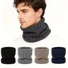 Winter Outdoor Thermal Scarf - Thickened Fleece Neck Gaiter, Soft Solid Color Plain Weave, Warm & Stylish for Hiking, Cycling, Skiing