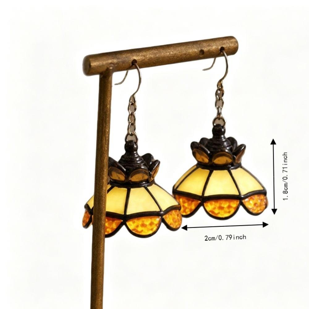 Whimsical Lamp Shade Earrings Fairycore Whimsical Tiny Lamp Shade Earrings Jewelry Gift