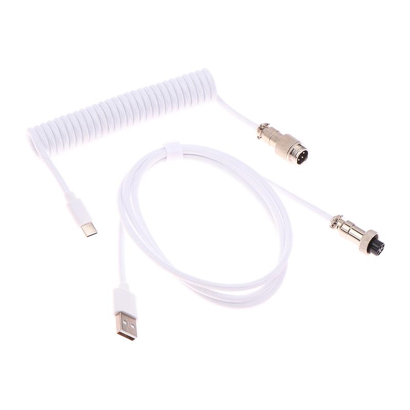 Механическая клавиатура Спиральный кабель Тип провода USB Type-C Порт USB Провод Механическая клавиатура Авиатор Настольный компьютер Авиационный разъем