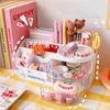 Desktop Pen Holder Cute Multi-functional Large-capacity Partition Drawer Student Desktop Kawaii Stationery Organizer Storage Box