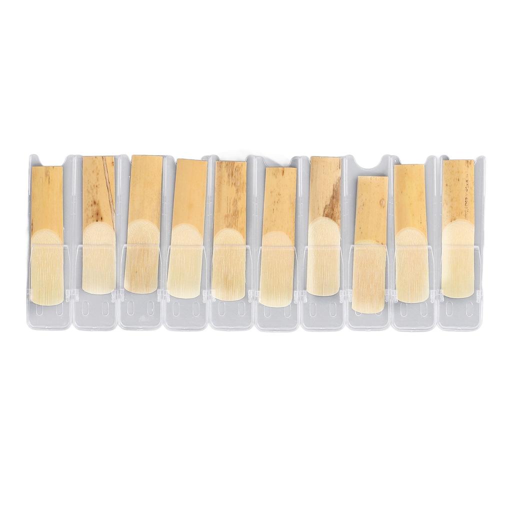 10Pcs Bb Clarinet Reeds Strength 2.5 Thinner Tip Clarinet Reeds Replacement for Beginners