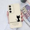 Case For Samsung Galaxy S22 S23+ S20 S21 Plus Ultra S 20 21 Cute Cat Owl Pattern Protective Liquid Square Silicone Case Bumpers For Samsung S23 Fundas