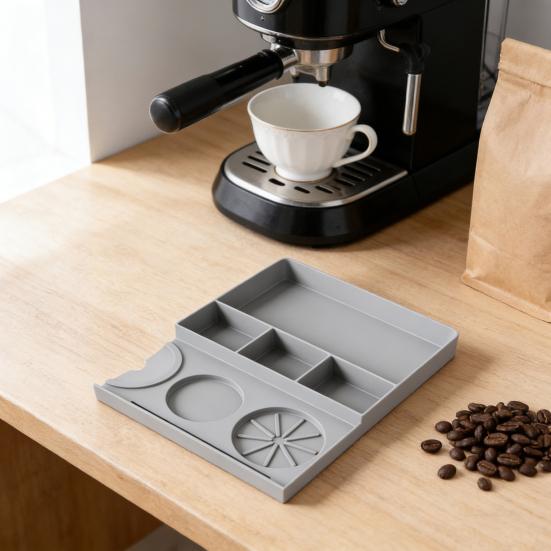Espresso Tamping Mat Non-Slip Silicone Tamper Mat Heat Resistant Coffee Tamping Station for Home Baristas