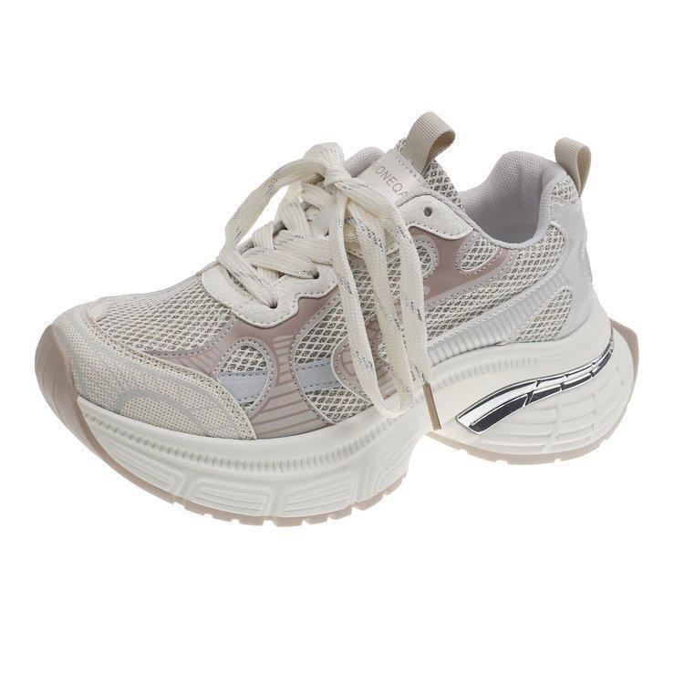 Лето 2025 Новые Женские Сетчатые Инс Папины Кроссовки Массивная Подошва Универсальная Спортивная Обувь Повседневные Кроссовки Уличного Стиля