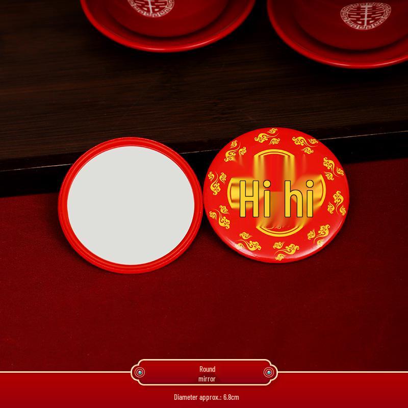 Полный свадебный набор невесты в европейском стиле: Пара зеркал и красные приданые вещи