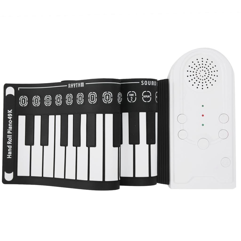 Electric Piano Keyboard 49 Keys Portable Folding USB Rechargeable Beginners Gifts