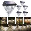 8PCS LED Solar Fence Light IP65 Outdoor Waterproof Wall Light Breathing/Constant Mode Garden Light Suitable for Stair Path Backyard