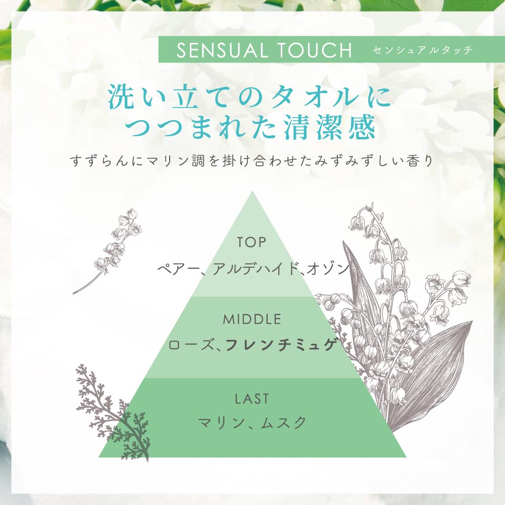 De SAVON Sensual Touch Fabric Softener 960ml x Large Capacity Refill Soap L'air Refill, 3,