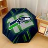 Принт Seattle Seahawks Авто 8?Складной зонт с ребрами, ветрозащитный, легкий, автоматический, для ежедневных поездок